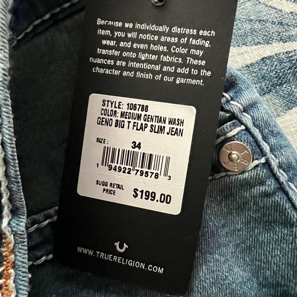 True Religion 34 Jeans - Picture 7 of 13
